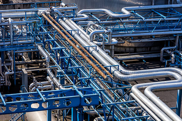 istock Steel pipelines in the Gas Refinery 532045186
