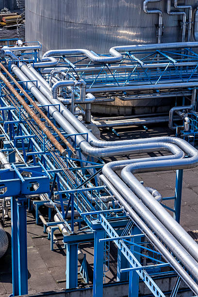 istock Steel pipelines in the Gas Refinery 532045542