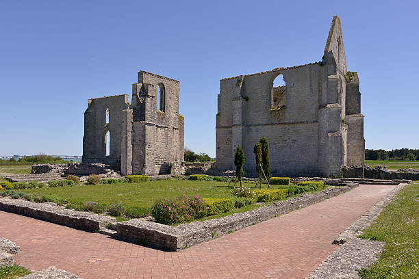 Abbey of La Flotte-en-Ré in France Cistercian Abbey, called des Châteliers, of the commune La Flotte-en-Ré in the Charente-Maritime department in southwestern France. It is situated on the Ile de Ré. flotte stock pictures, royalty-free photos & images