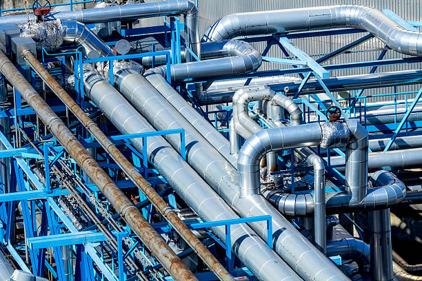 istock Steel pipelines in the Gas Refinery 532048800