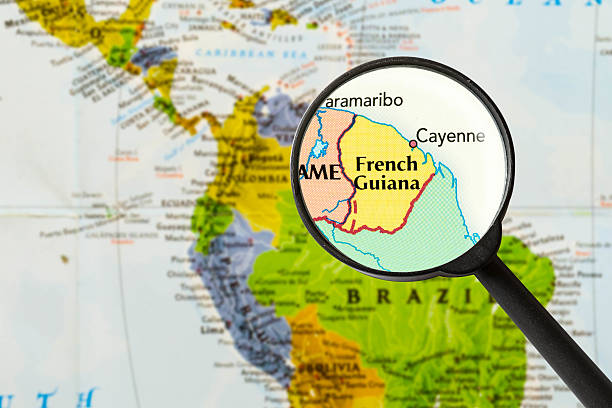 istock map of French Guiana 532050090