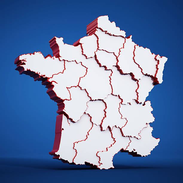 istock France map showing city borders 532051252