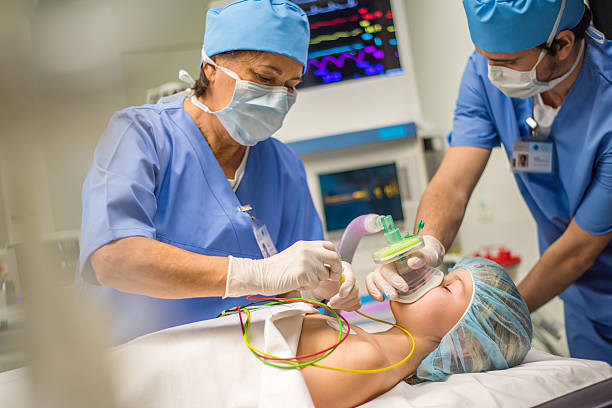 Doctor and patient in operating theatre