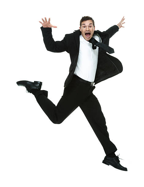 istock Excited businessman jumping 532053143