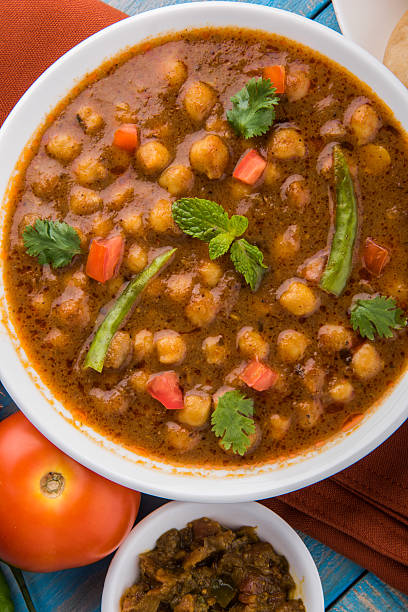 istock spicy chick peas / Chola Masala / Chana Masala puri 532054028