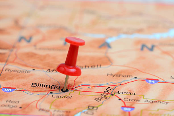 istock Billings pinned on a map of USA 532054183