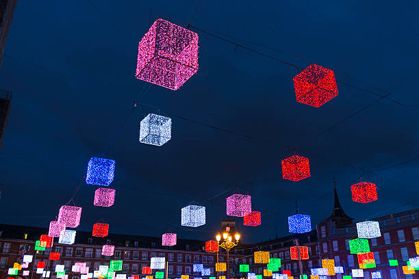 Plaza Mayor in Madrid illuminated for Christmas