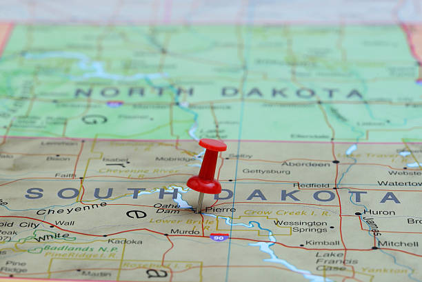istock Pierre pinned on a map of USA 532055199