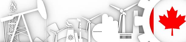 istock Energy and Power icons set. Header banner with Canada flag 532055956