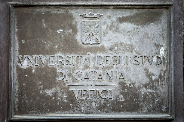istock University Plaque of Catania 532056948