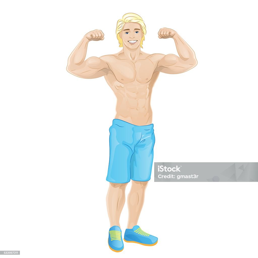 Sport Man Bodybuilder Muscle Handsome Cartoon Guy Stock Illustration -  Download Image Now - Abdominal Muscle, Men, Males - iStock