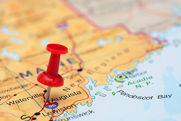istock Augusta pinned on a map of USA 532057619