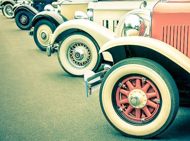 istock Vintage Car Wheels - Retro classic vehicle 532057683