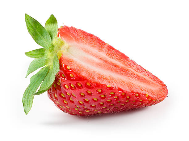 istock Strawberry isolated on white background. Half of fruit. 532058054
