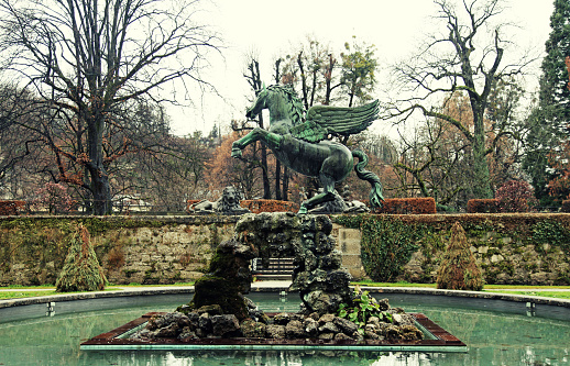 fountain in Mirabell Gardens in Salzburg, Austria