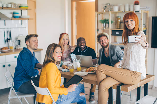 istock Selfie with new roommates 532058450