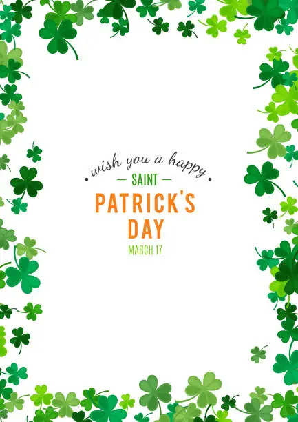 Vector illustration of St Patrick's Day background. Vector illustration