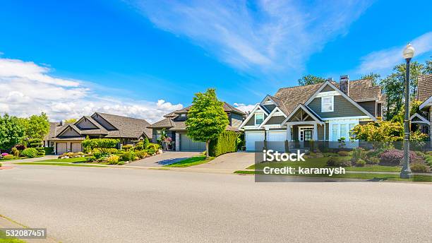 Perfect Neighbourhood Stock Photo - Download Image Now - Residential District, House, Street