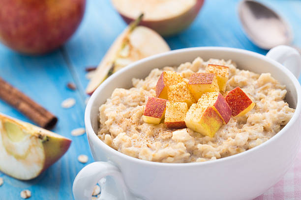 istock Tasty oatmeal with apples and cinnamon 532087917