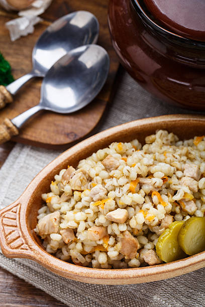 istock Barley porridge with pork 532087935