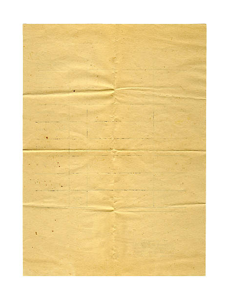 istock Old  ancient crumpled paper isolated on white background 532089399