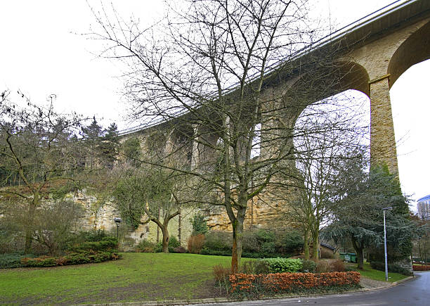 Old Bridge in Petrusse Valley. Luxembourg city Old Bridge in Petrusse Valley. Luxembourg city petrusse stock pictures, royalty-free photos & images