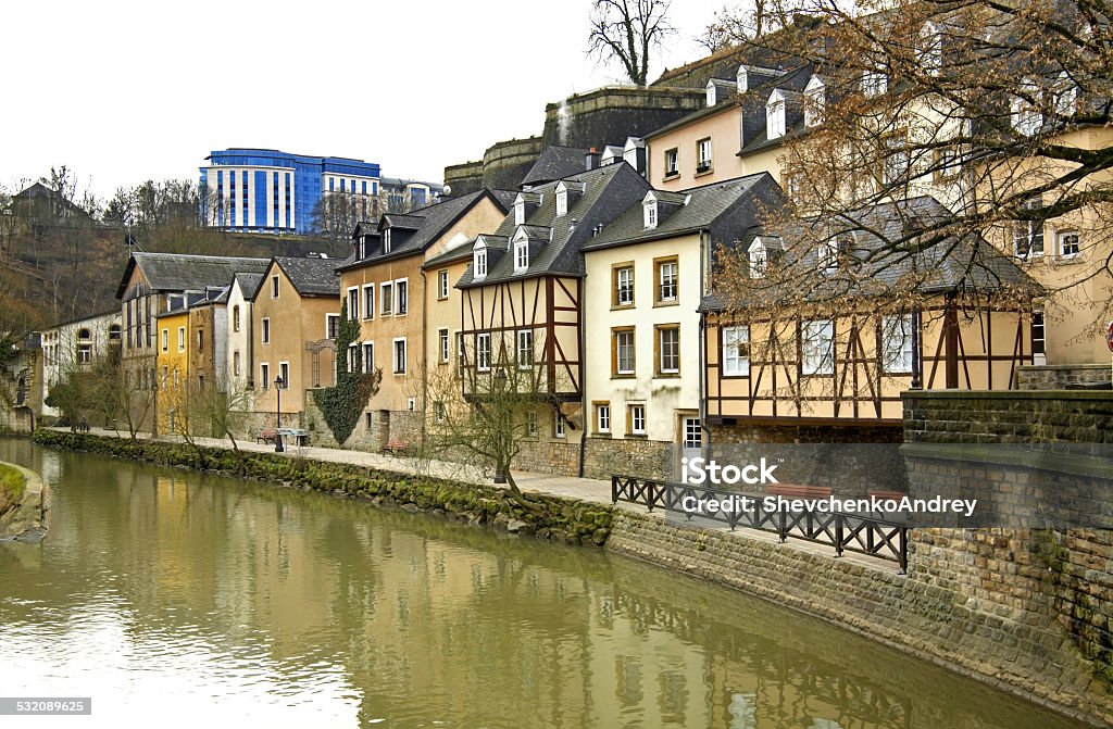 Alzette river Luxembourg city 2015 Stock Photo