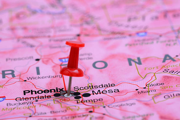 istock Phoenix pinned on a map of USA 532090409