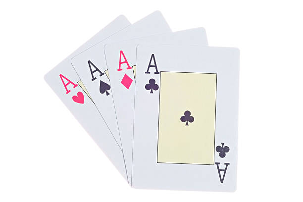 istock Four aces poker cards isolated on white background 532090899