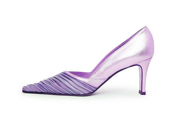 istock Biege high heel shoe isolated on white 532093269