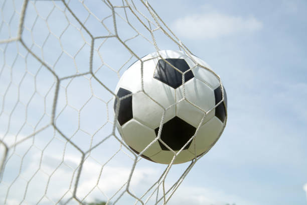 istock Soccer ball in the goal after shooted 532094197