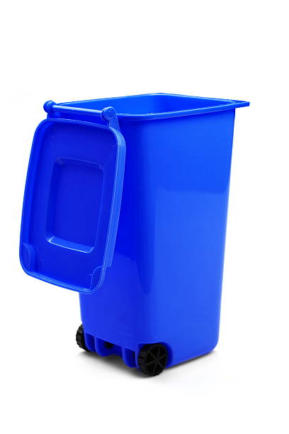 istock Blue Plastic Waste Container Or Wheelie Bin, Isolated On White 532104684
