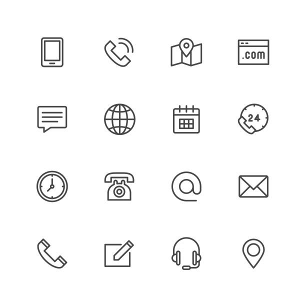 Contact icons Contact icons Vector EPS File. com stock illustrations