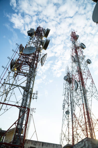 istock Telecommunication mast TV antennas 532112179