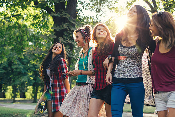 istock Friends walking in the park 532112366