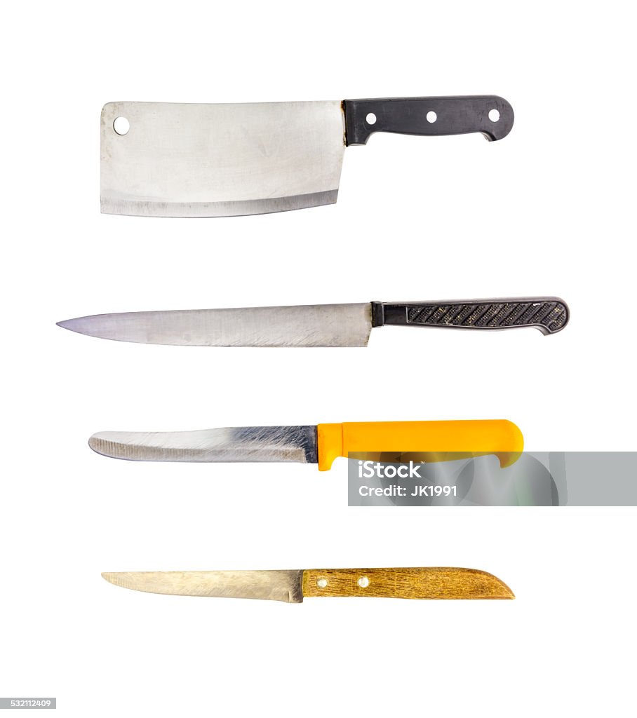 Knife on white isolate background. Knife on white isolate background for design or decorate project. Knife - Weapon Stock Photo