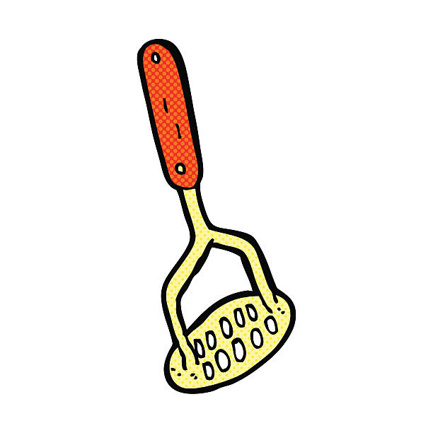 comic cartoon potato masher retro comic book style cartoon potato masher clip art of a potato masher stock illustrations