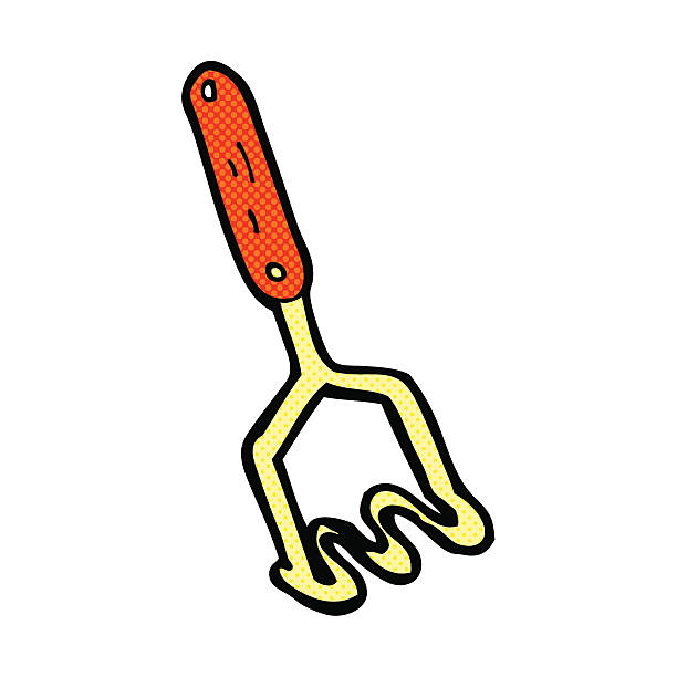 comic cartoon potato masher retro comic book style cartoon potato masher clip art of a potato masher stock illustrations