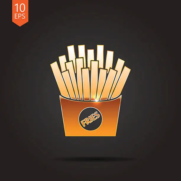 Vector illustration of Vector fries icon. Eps10