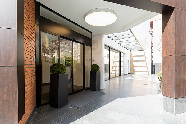 istock Modern elegant building entrance 532115086