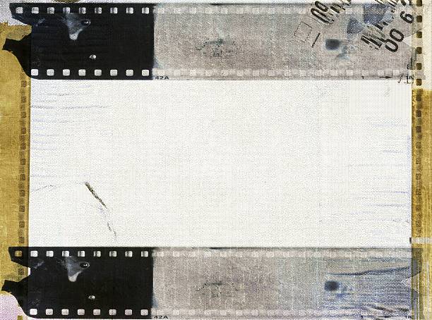 vintage cinza e preto strip quadro de filme - camera film design element frame textured - fotografias e filmes do acervo