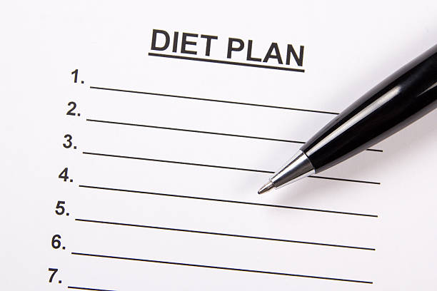 istock sheet of paper with diet plan and pen 532117166
