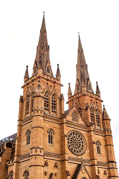 St.mary's cathedral church with blue sky in Sydney