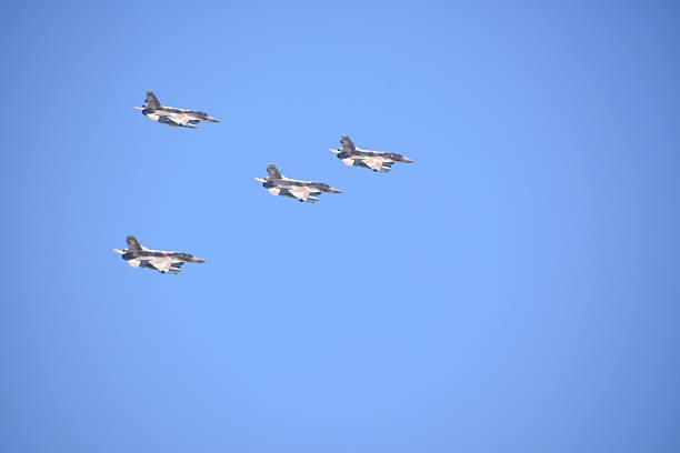 istock Formation of Four military jets 532118670