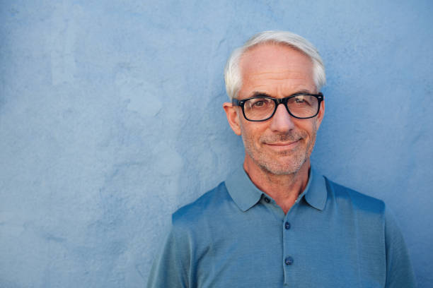 istock Handsome senior man with glasses looking at camera 532121102