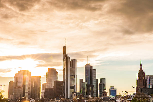 istock Awesome Frankfurt am Main skyline at sunset 532126090