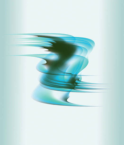 istock Soft blue and brown wavy lines as abstract background 532126108