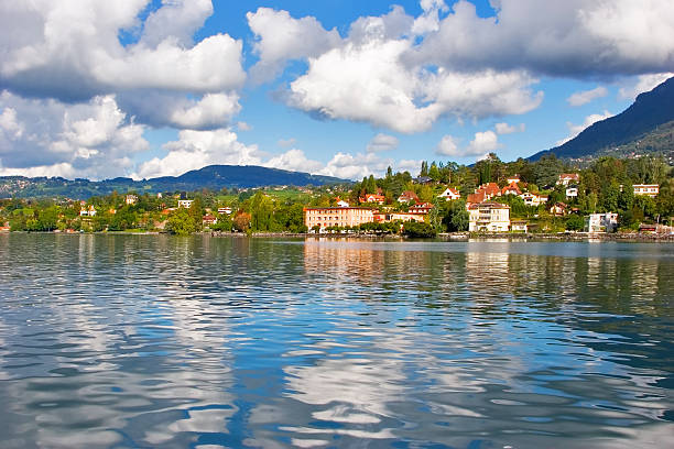 istock Hotels on coast of lake. 532127362