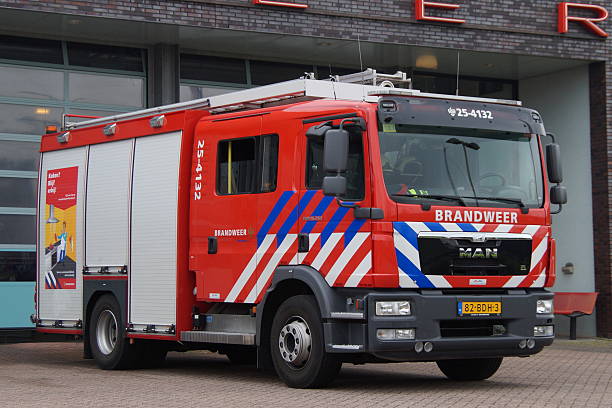 Dutch fire truck - Brandweer stock photo