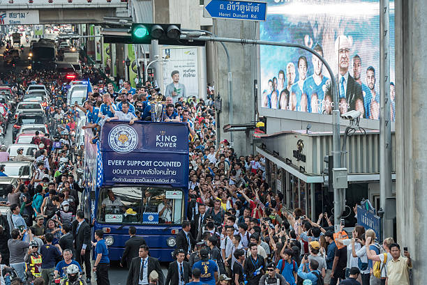 leicestercity celebrates championship of english premiere league 2015-16 - leicester 個照片及圖片檔